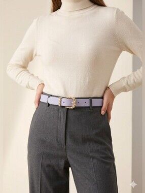 5 For $25✨️Brand New + Tag Lilac Womens Small Purple Belt Faux Leather Gold